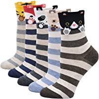 Los mejores  - Calcetines de Algodón Mujer Calcetines Térmicos- Calcetines de Animales Lindos Mujer Calcetines de Divertidos…